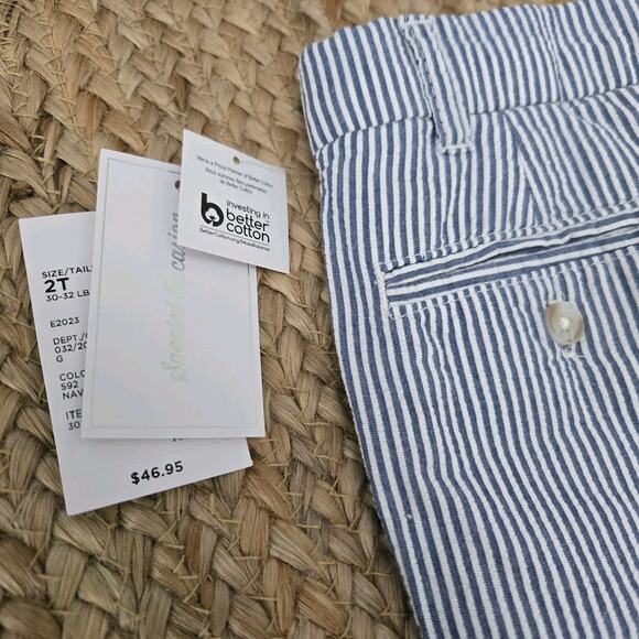 NWT GYMBOREE SEARSUCKER STRIPED PANTS Blue and White Special Ocassions Size 2T - Picture 7 of 7